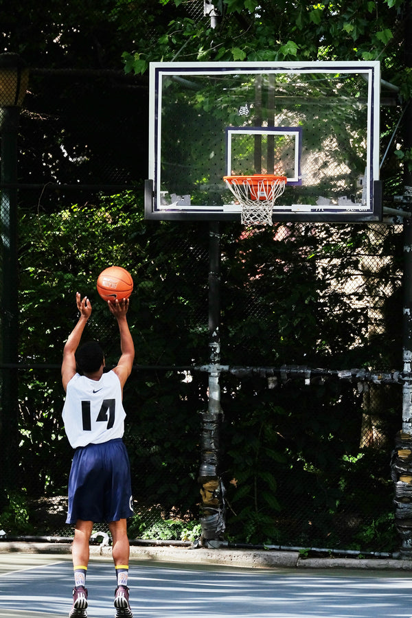 Athlete playing basketball