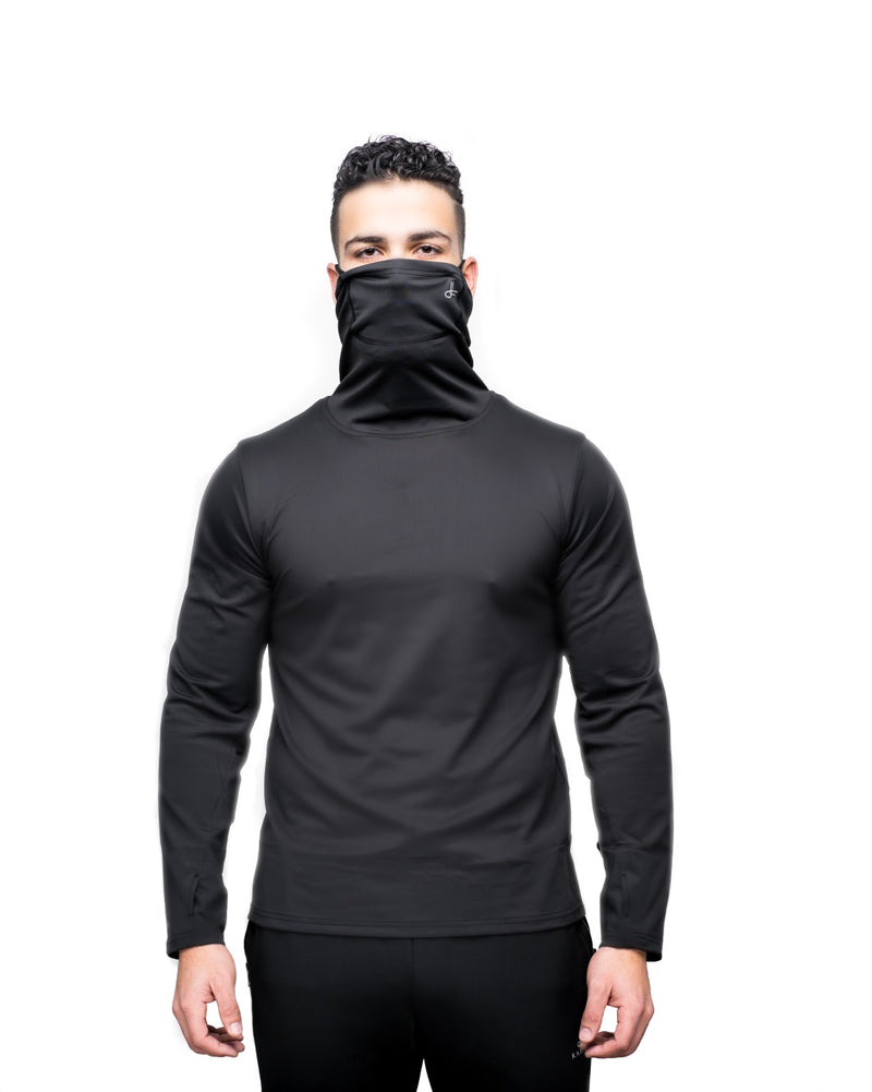 Kamili filtration shirt - Shirt with integrated mask - front view