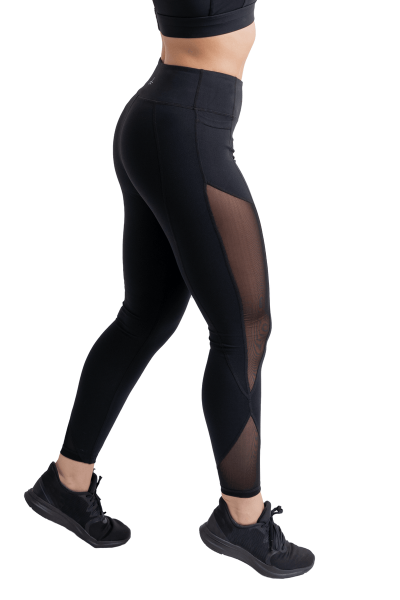 Plain black top yoga pants
